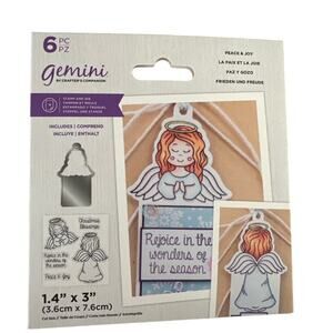 Gemini- Peace and Joy Angel -  Stamp and Die Set - New